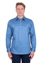 Hard Slog Mens Holden 1/2PLKT LS Shirt