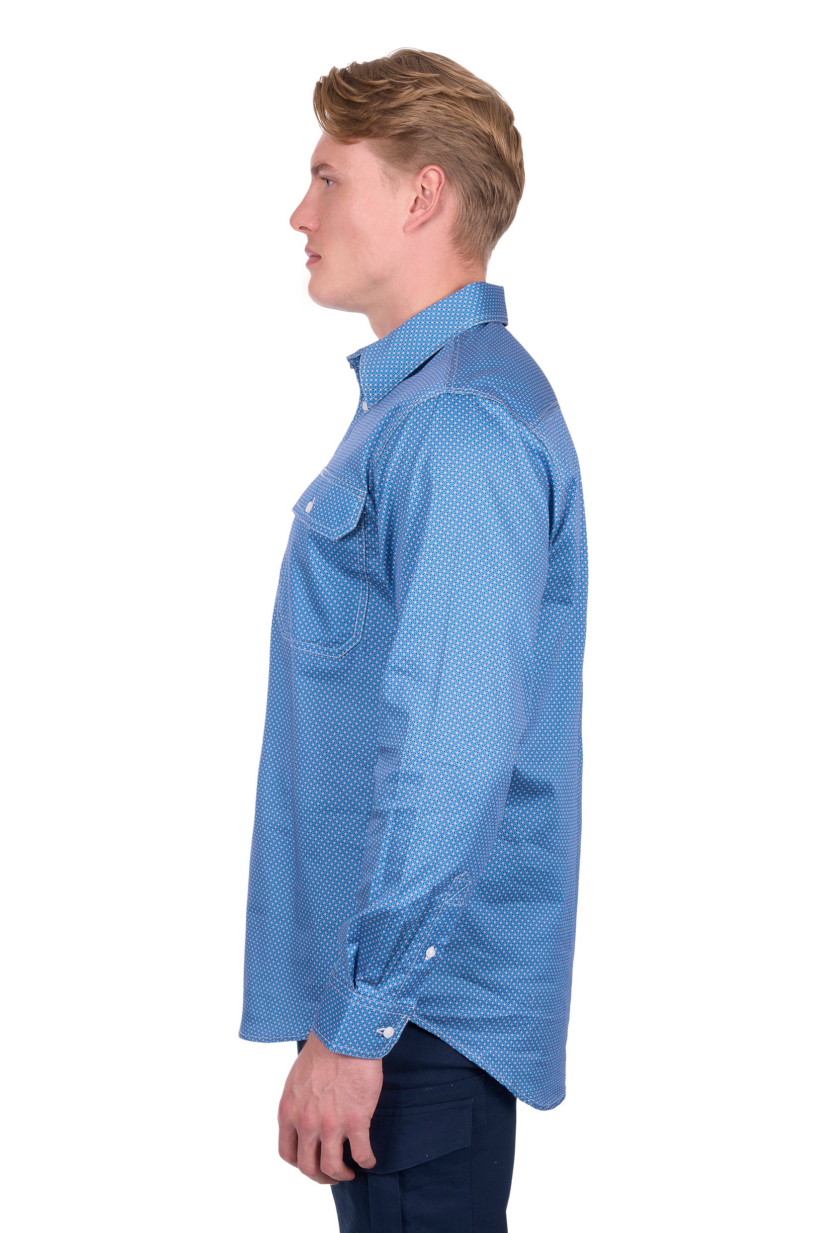 Hard Slog Mens Holden 1/2PLKT LS Shirt