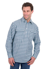 Hard Slog Mens River Half Placket Long Sleeve Shirt