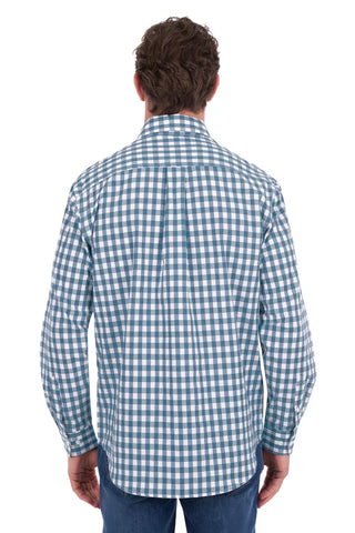 Hard Slog Mens River Half Placket Long Sleeve Shirt