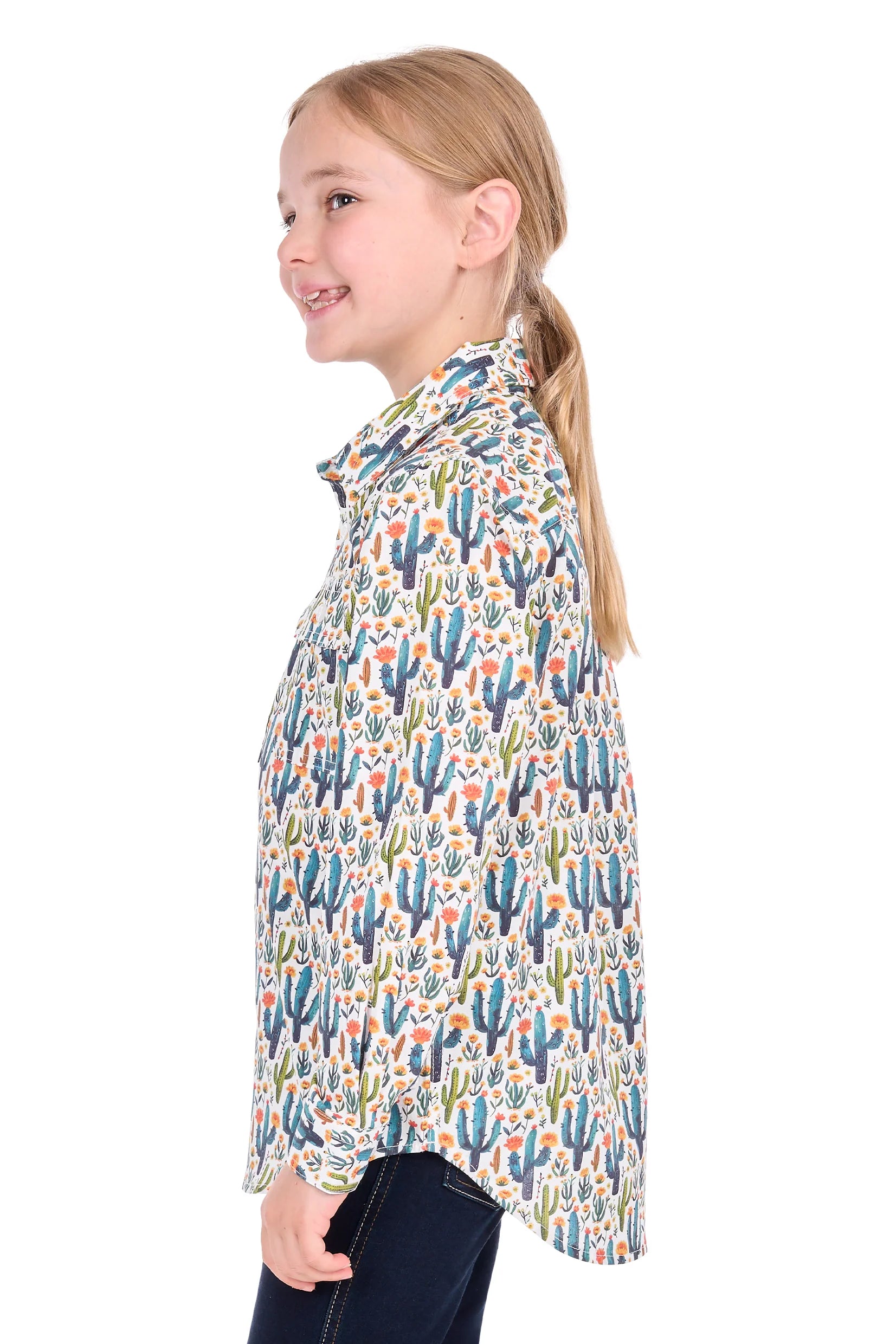 Hard Slog Kids Alba 1/2 Plkt Long Sleeve Shirt