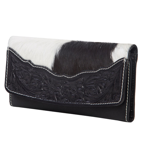 Tooling Cowhide Flap Wallet