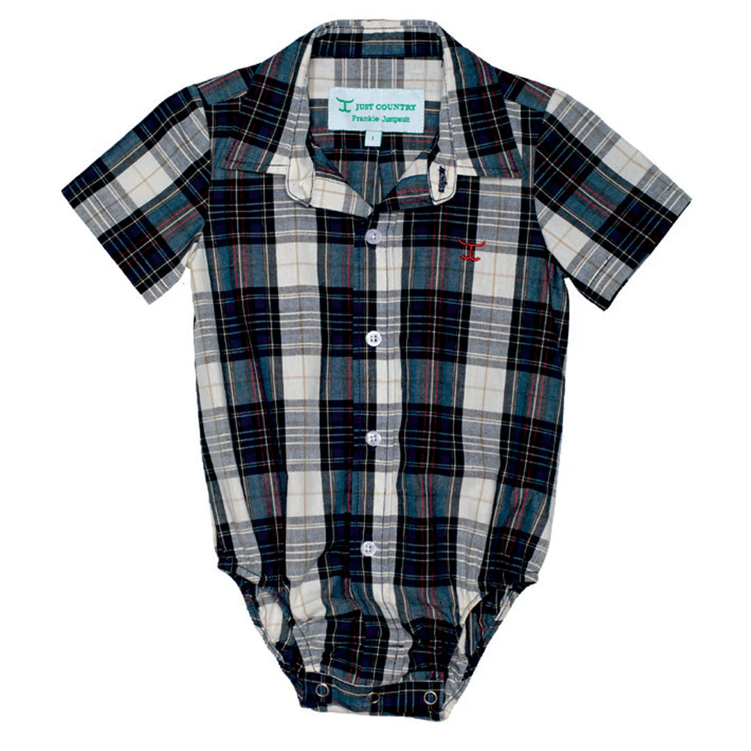 Just Country Infant Frankie Jumpsuit | Navy/Red Plaid