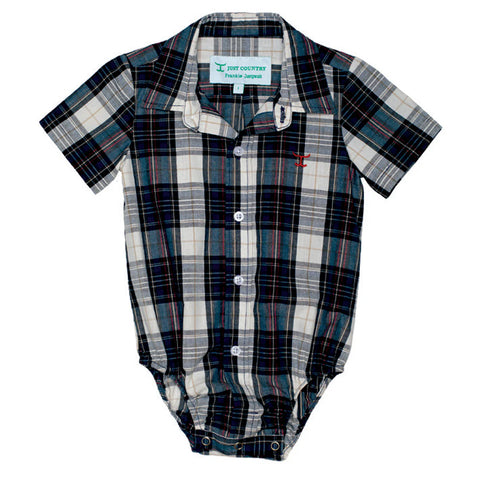 Just Country Infant Frankie Jumpsuit | Navy/Red Plaid