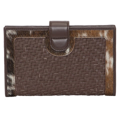 Leather & Cowhide Woven Wallet