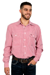 Just Country Men's Austin Full Button - Red Check Shirt