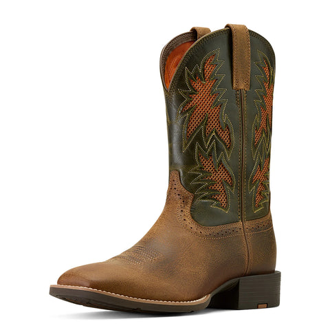 Ariat Men's Buff Tan/Dusty Olive Sport Cool VentTEK Square Toe Boots