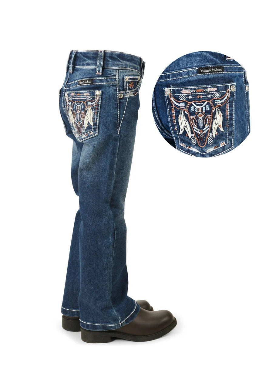 Pure Western Girls Bettina Bootcut Jeans Old Indigo