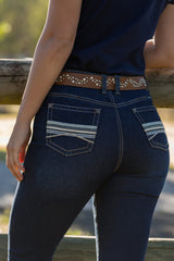 Pure Western Womens Ida Hi Rise Boocut Jean 34L