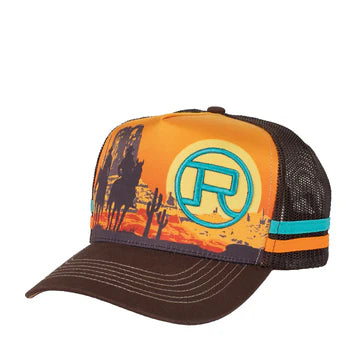 Roper Horse and Cactus Trucker Cap Chocolate