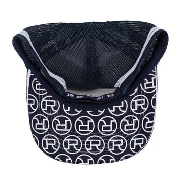 Roper Plaid Trucker Cap Navy/White