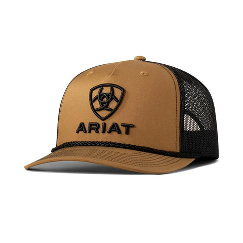 Ariat Mens Tan Snap Back Cap with 3D Ariat Logo