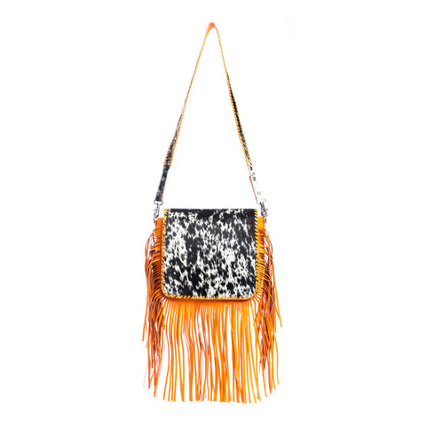 Oro Valley Leather & Hairon Handbag | Blazing Orange