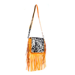 Oro Valley Leather & Hairon Handbag | Blazing Orange