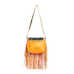Oro Valley Leather & Hairon Handbag | Blazing Orange