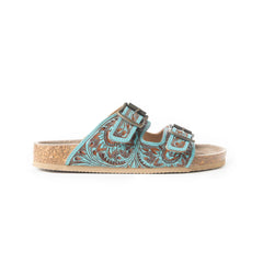 Falling Feather Sandals in Blue