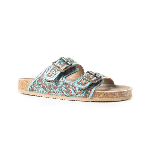 Falling Feather Sandals in Blue