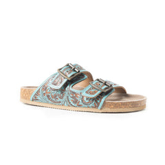 Falling Feather Sandals in Blue