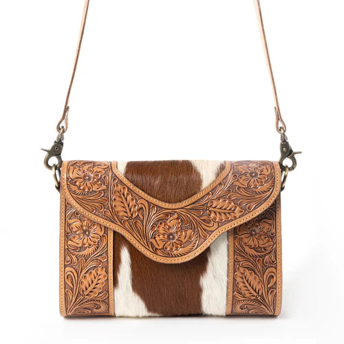 Copper Charm Hand-Tooled Bag