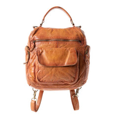 Trek Terra Leather Backpack | Burnt Brown