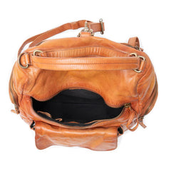 Trek Terra Leather Backpack | Burnt Brown