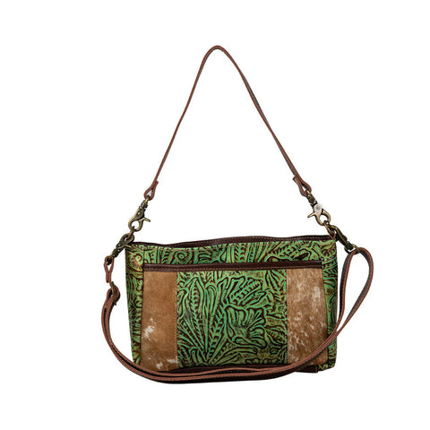 Blazing Bloom Leather Handbag