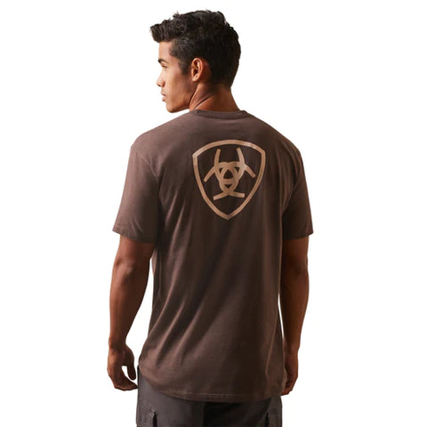 Ariat Mens Corporate Tee Shirt - Heather Brown