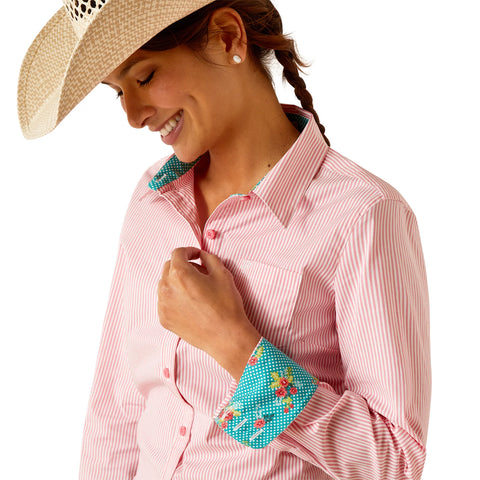 Ariat Womens Kirby Camellia Rose Stripe Shirt