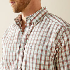 Mens Ariat Elton Wrinkle Free S/S Shirt - White