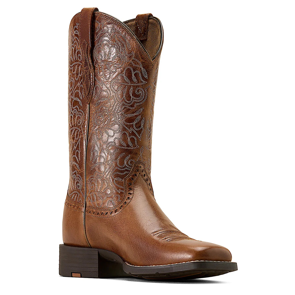 Ariat Women's Round Up Remuda Wide Square Toe Western Boot - Aged Tan