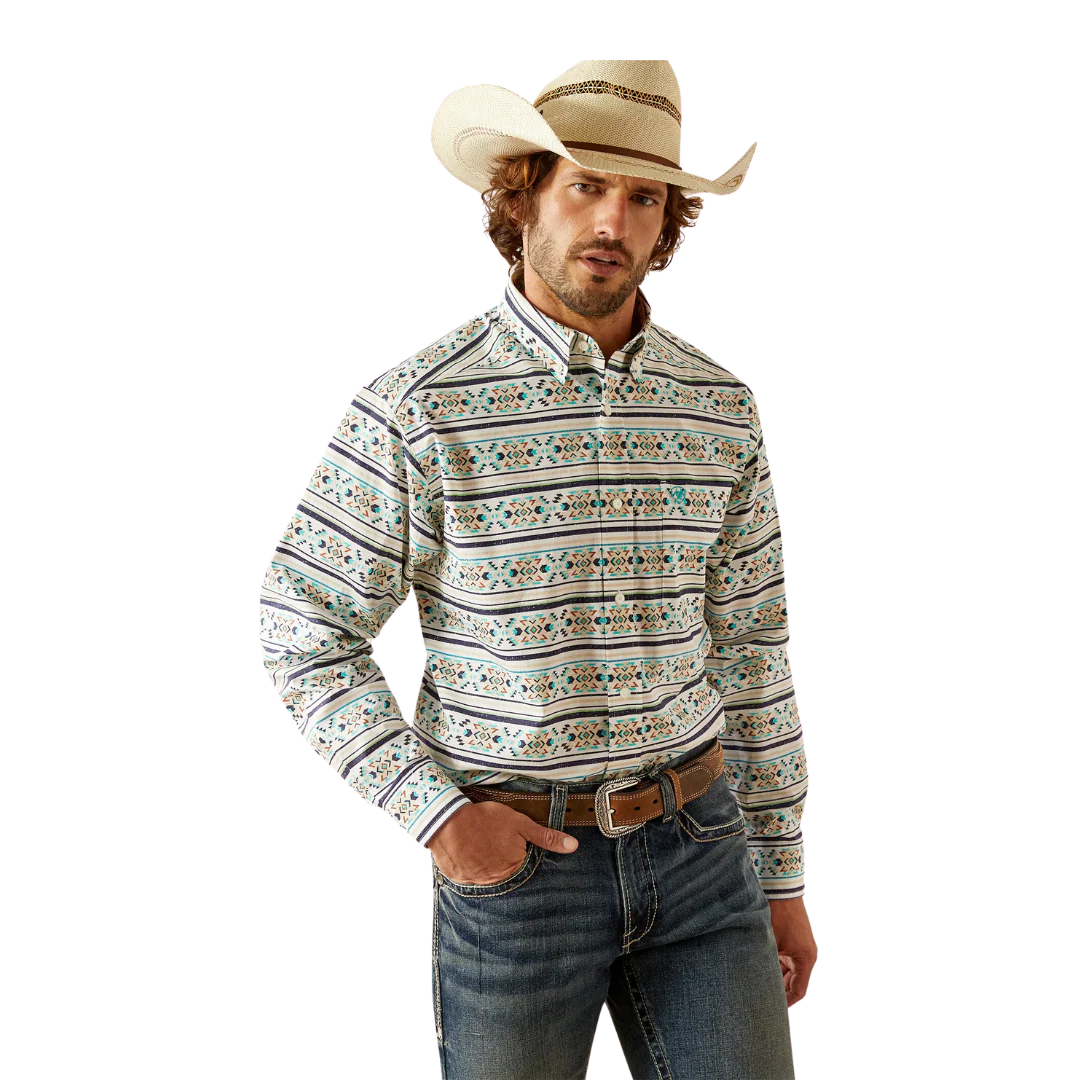 Ariat Mens Judge Classic Fit LS Shirt - Teal