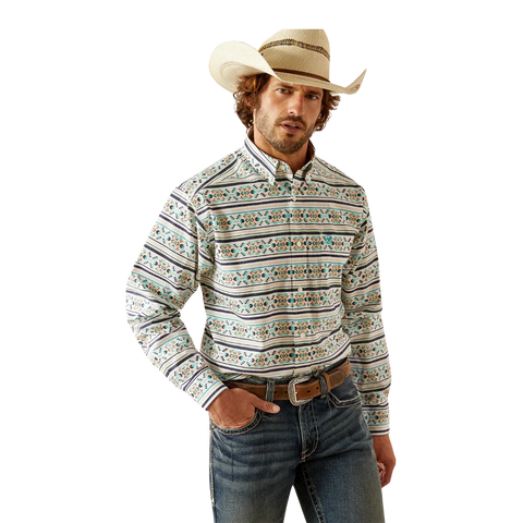 Ariat Mens Judge Classic Fit LS Shirt - Teal