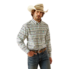 Ariat Mens Judge Classic Fit LS Shirt - Teal