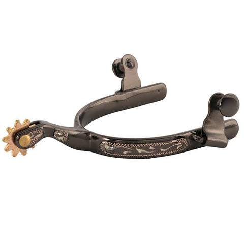 Fort Worth Midnight Silver Roping Spurs - Mens