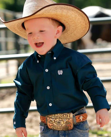 Cinch Boys Solid Teal Shirt | Toddler