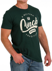 Cinch Mens T Shirt 'A Western Tradition' - Green