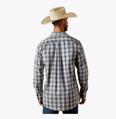 Ariat Men's Ombre Blue Plaid Pro Priest Fitted Shirt