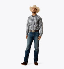 Ariat Men's Ombre Blue Plaid Pro Priest Fitted Shirt