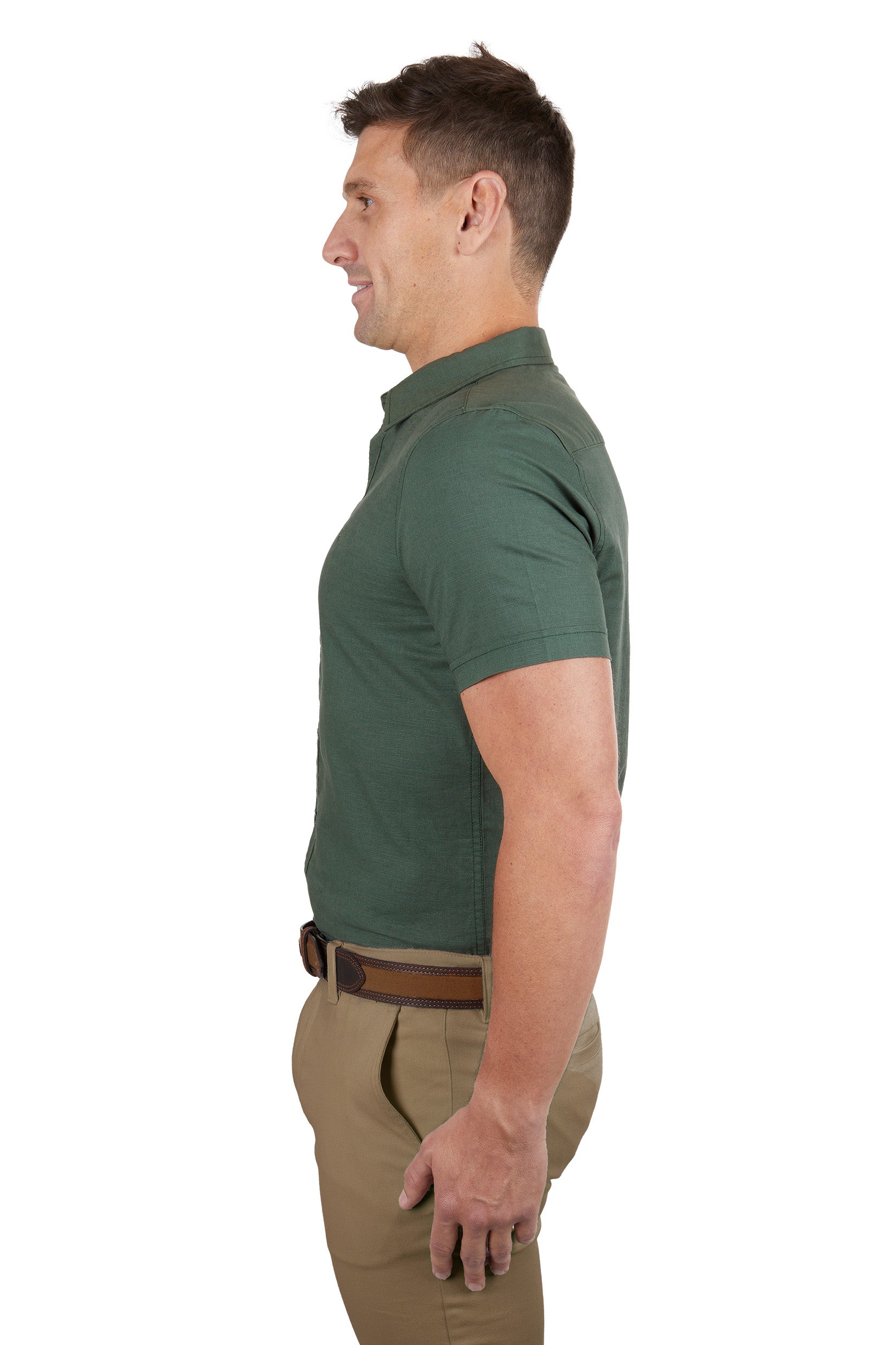 Thomas Cook Mens Linen SS Shirt | Sage