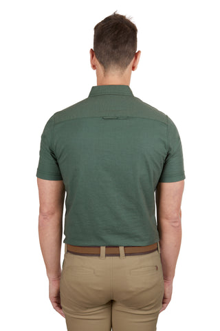 Thomas Cook Mens Linen SS Shirt | Sage
