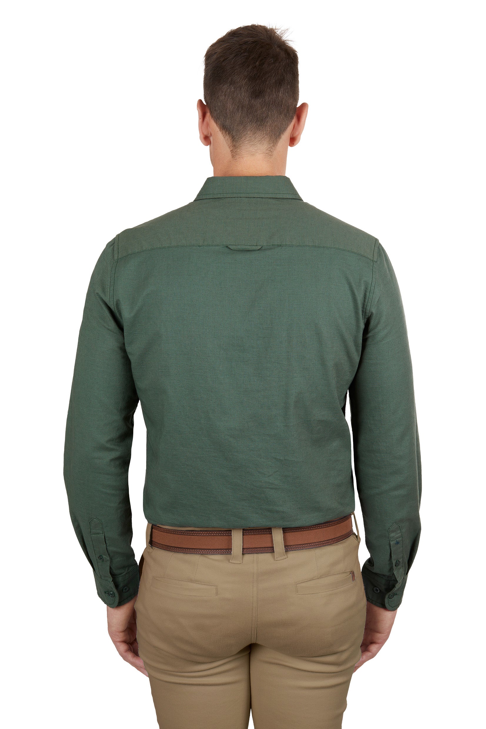 Thomas Cook Mens Linen LS Shirt | Sage