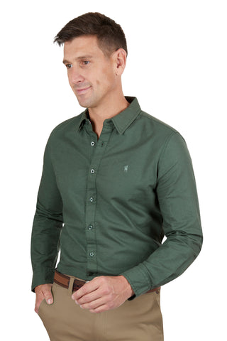 Thomas Cook Mens Linen LS Shirt | Sage