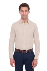 Thomas Cook Mens Linen Shirt | Natural Marle