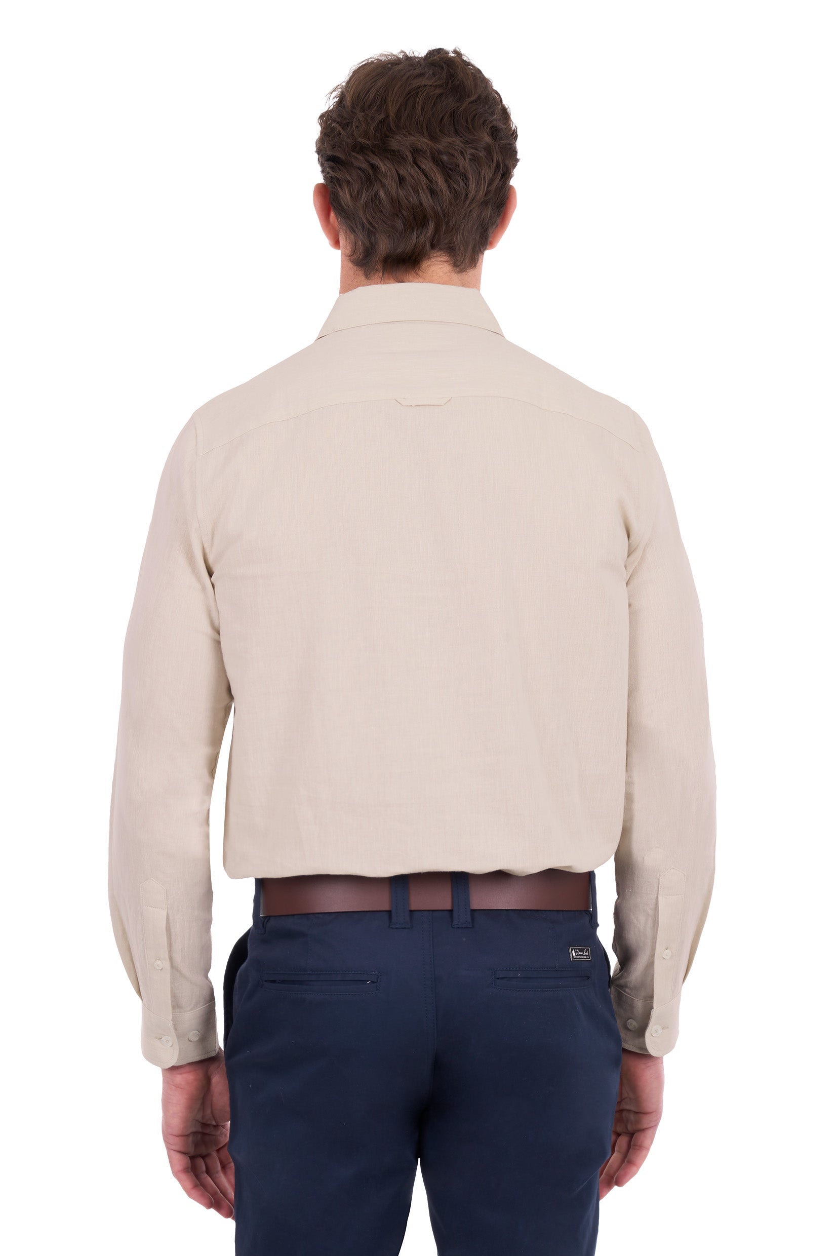 Thomas Cook Mens Linen Shirt | Natural Marle