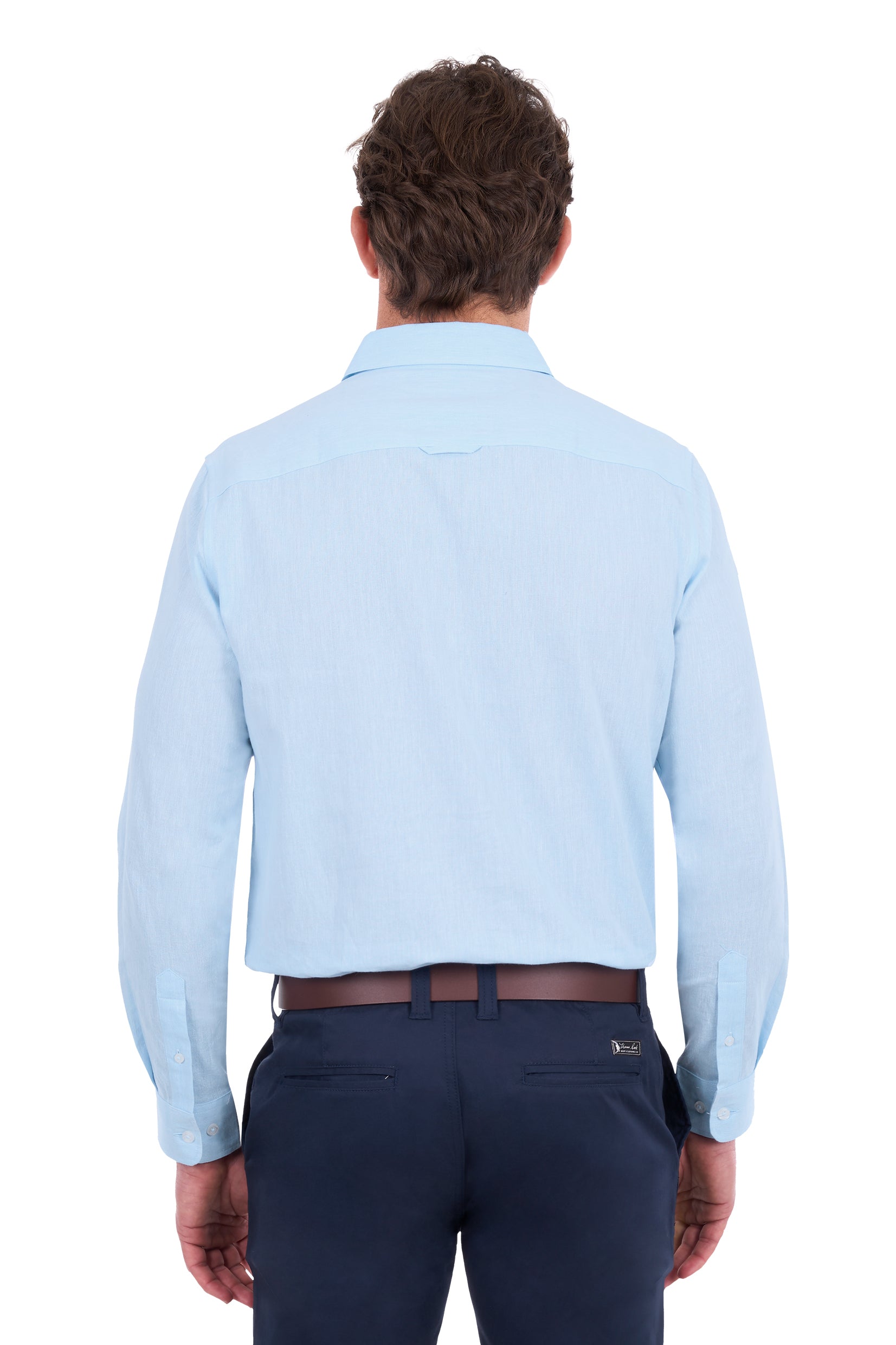 Thomas Cook Mens Linen Shirt | Blue Marle