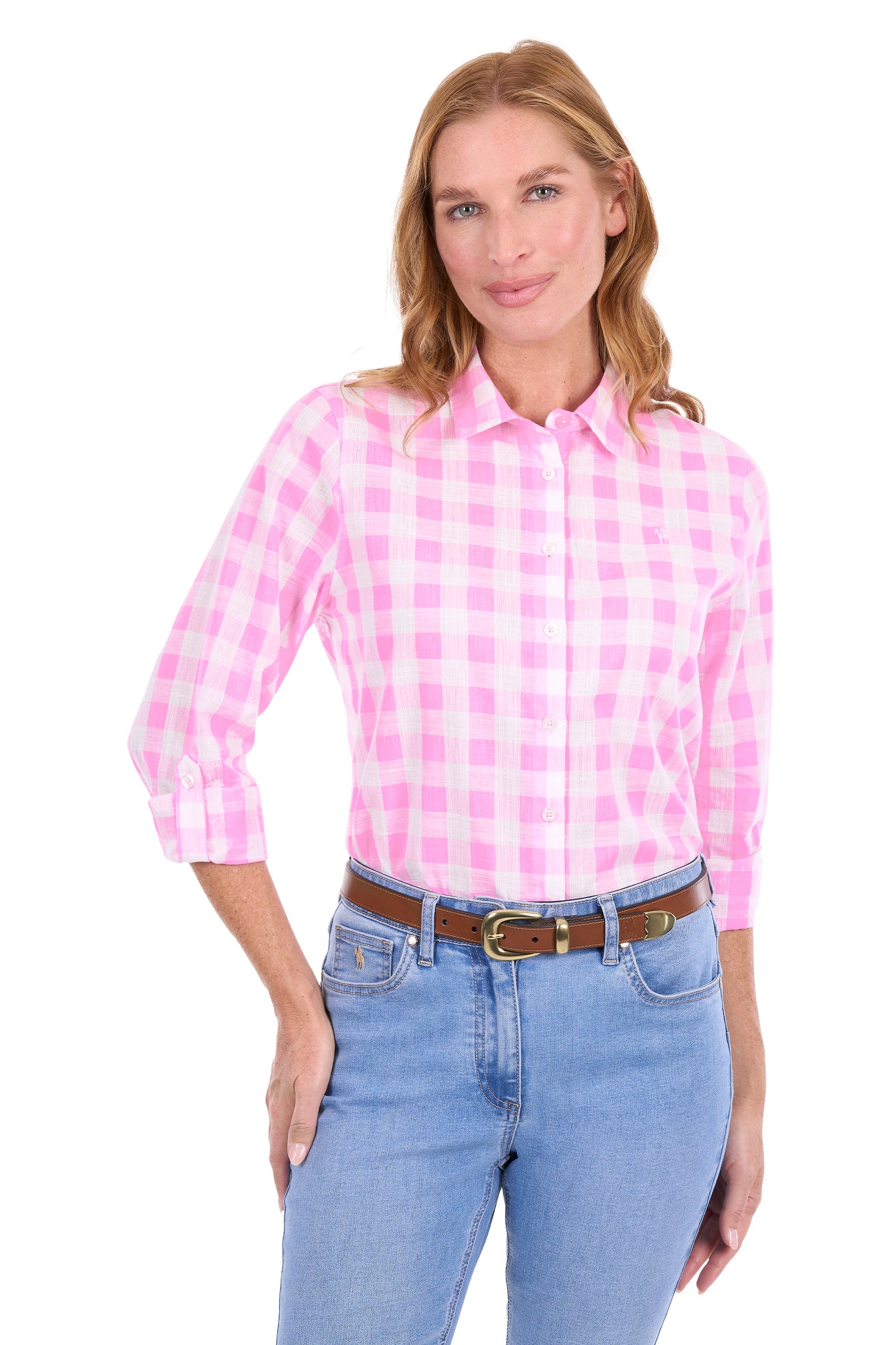 Thomas Cook Womens Eliza Shirt | Pink/White