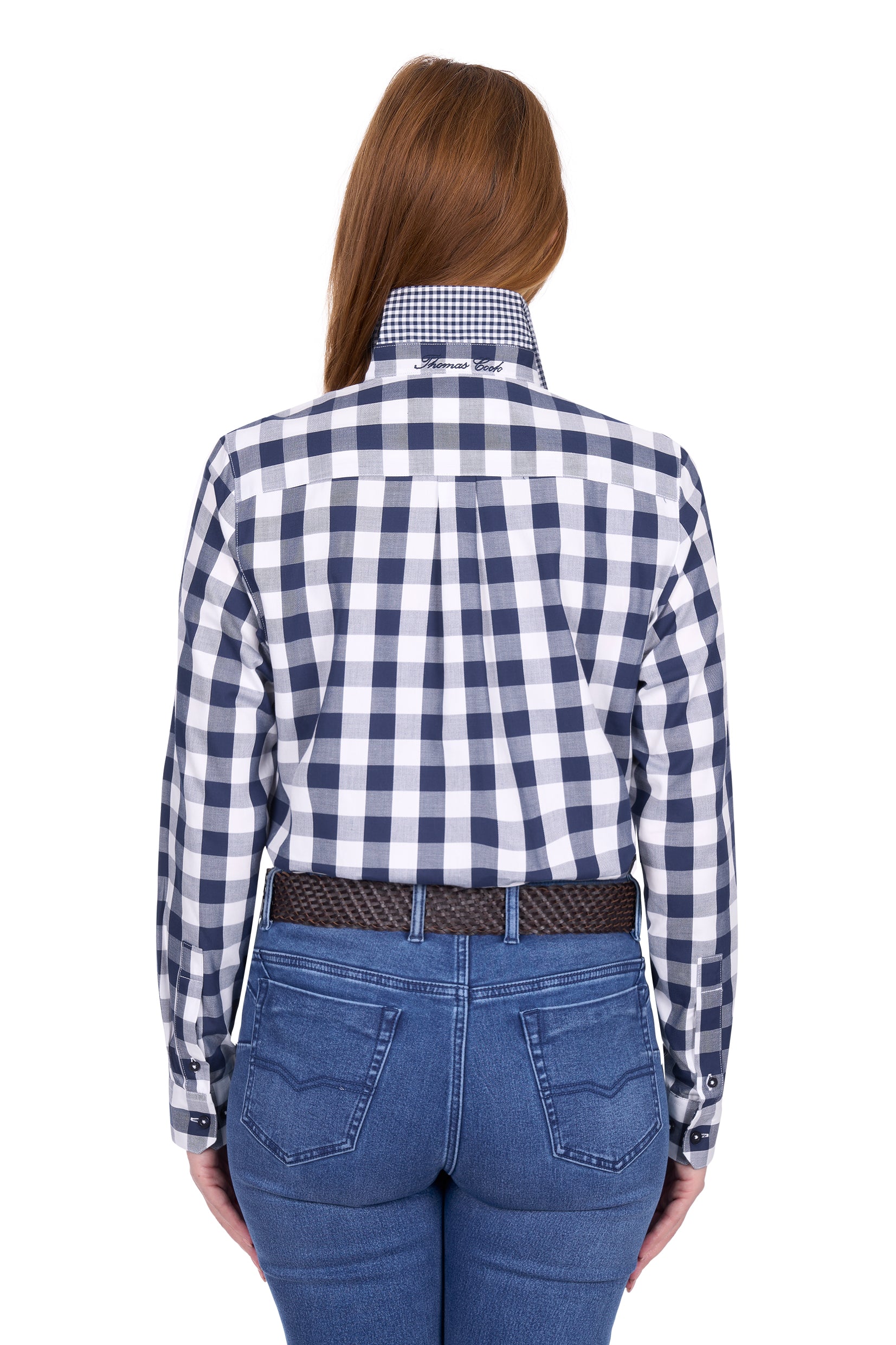 Thomas Cook Womens Tamara Navy/White LS Shirt