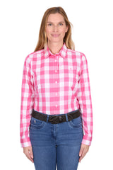 Thomas Cook Womens Tamara Pink/White LS Shirt