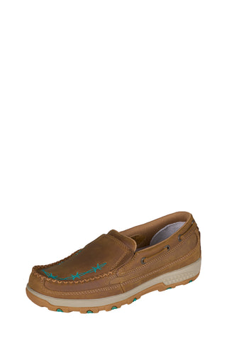 Twisted X Womens Teal Barbed Cellstretch Slip On