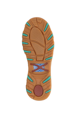 Twisted X Womens Teal Barbed Cellstretch Slip On